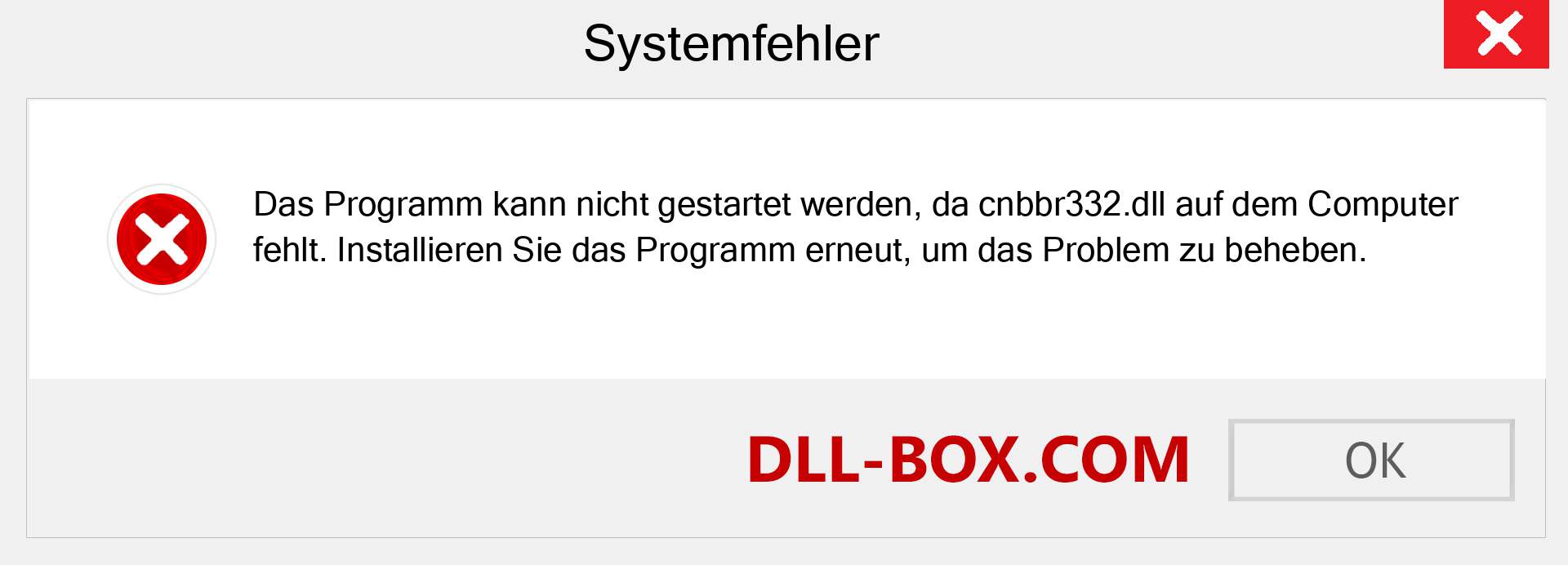 cnbbr332.dll-Datei fehlt?. Download für Windows 7, 8, 10 - Fix cnbbr332 dll Missing Error unter Windows, Fotos, Bildern