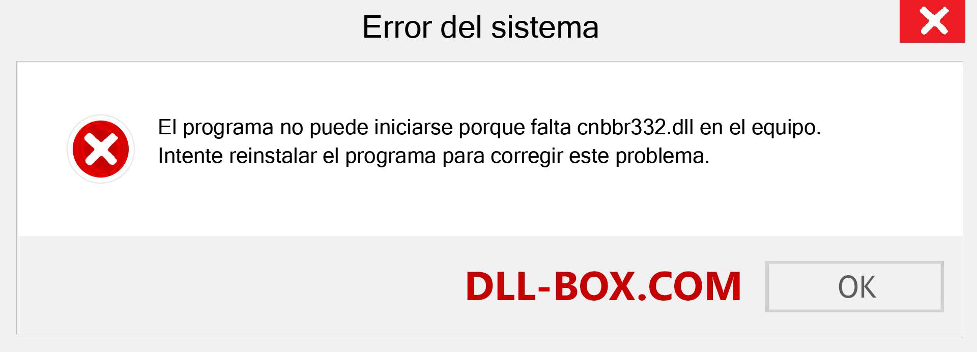 ¿Falta el archivo cnbbr332.dll ?. Descargar para Windows 7, 8, 10 - Corregir cnbbr332 dll Missing Error en Windows, fotos, imágenes